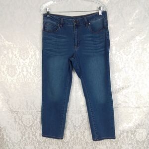 Tahari mid rise ladies straight leg jeans size 10/30